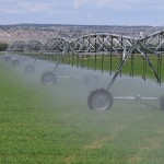 GPS controlled irrigation on the fields in Wyoming